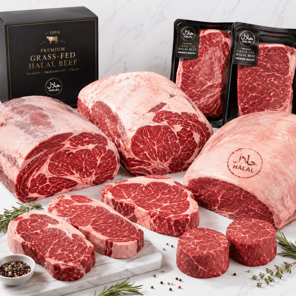 6 premium grass fed halal beef cuts
